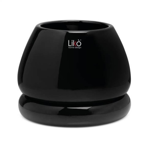 VASO NIKO D. 15 H 16  PLATE - BLACK